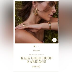 Kendra Scott Kaia Vintage Gold Statement Hoops